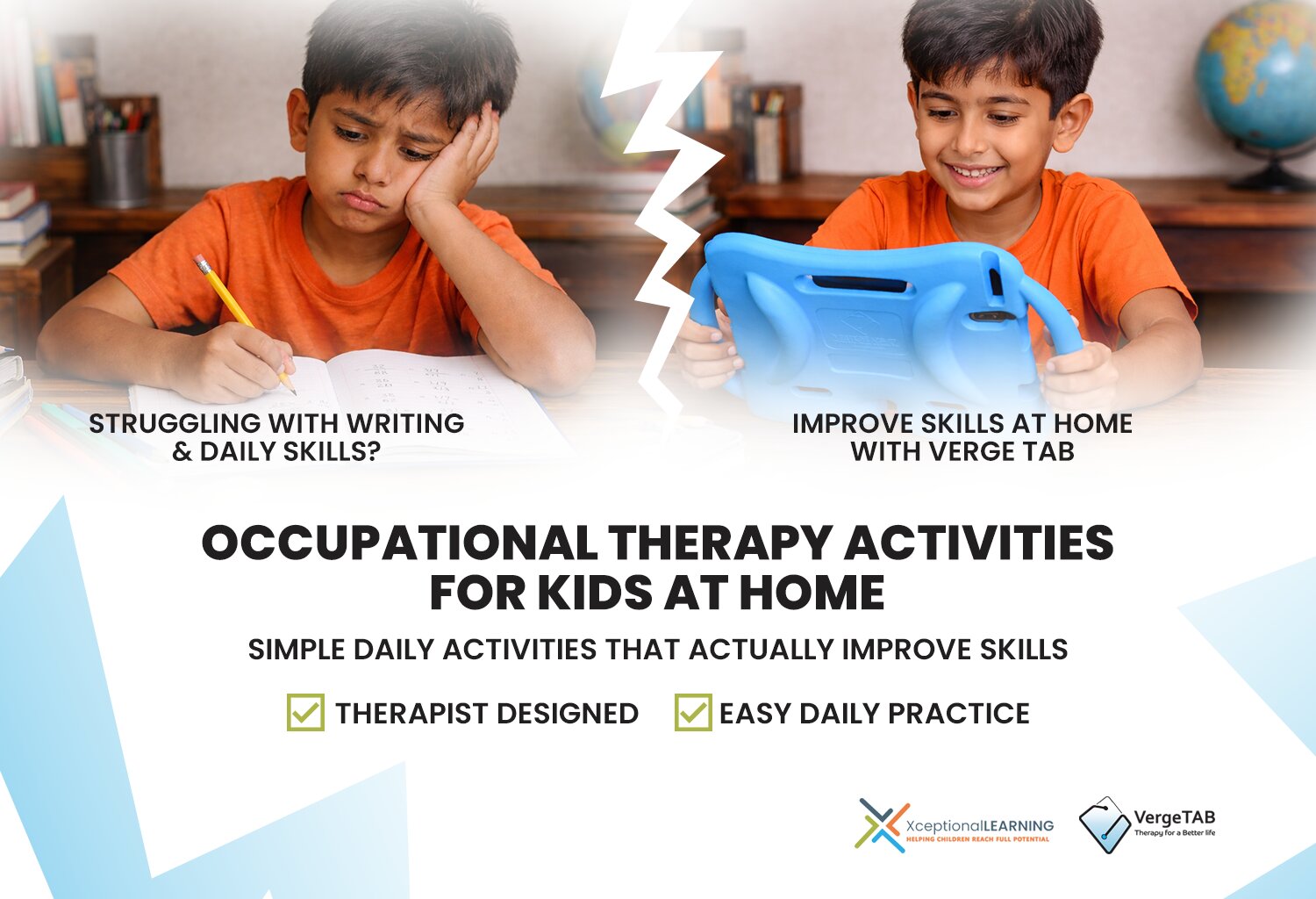 Occupational-Therapy-Activities-for-Kids-at-Home-with-VergeTAB-That-Improve-Daily-Living-Skills